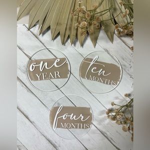 Acrylic Monthly Baby Milestones